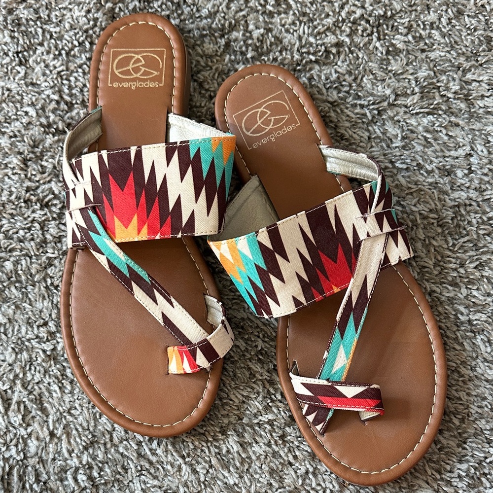 Everglades Multicolor Patterned Women's Sandals